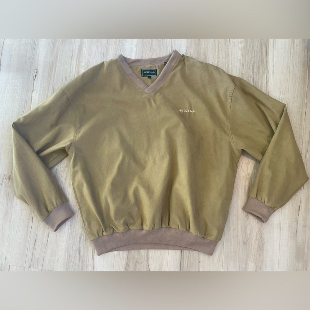 Bolle’ Golf Gold Crewneck Sweatshirt vintage 90s performance jacket pullover